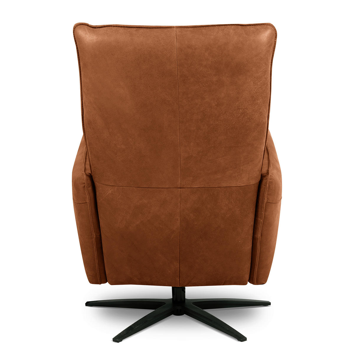 RELAXSESSEL Leder Karamell  - Karamell/Schwarz, Design, Leder/Metall (77/107/88cm) - Livetastic