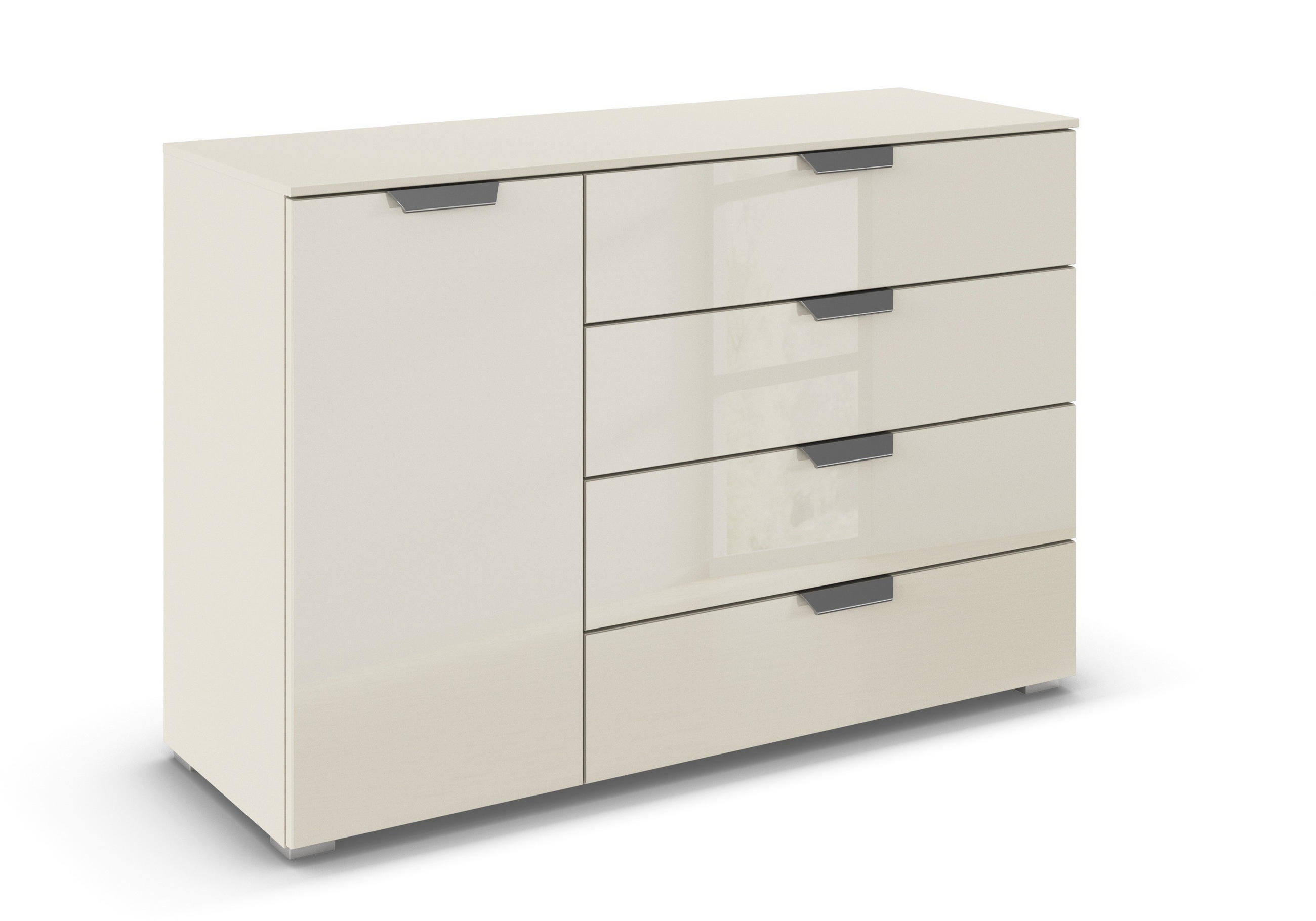 KOMMODE  in 120/81/42 cm  - Chromfarben/Champagner, Design, Glas/Holzwerkstoff (120/81/42cm) - Carryhome