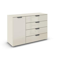 KOMMODE  in 120/81/42 cm  - Chromfarben/Champagner, Design, Glas/Holzwerkstoff (120/81/42cm) - Carryhome