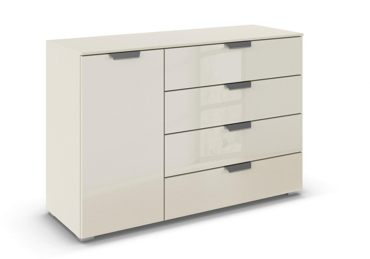 KOMMODE  in 120/81/42 cm  - Chromfarben/Champagner, Design, Glas/Holzwerkstoff (120/81/42cm) - Carryhome