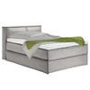 BOXSPRINGBETT 140/220 cm  in Hellgrau  - Hellgrau/Schwarz, Design, Textil (140/220cm) - home24