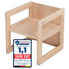 LERNTURM Littlefoot 3-in-1  - Naturfarben, Basics, Holz (32/32/32cm) - Tobi