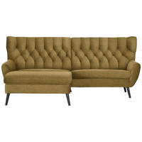 ECKSOFA Webstoff Gelb  - Gelb/Schwarz, Design, Holz/Textil (165/237cm) - Stylife