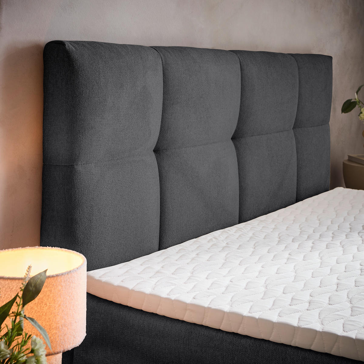 BOXBETT 140/200 cm  in Dunkelgrau  - Dunkelgrau, KONVENTIONELL, Textil (140/200cm) - Boxxx