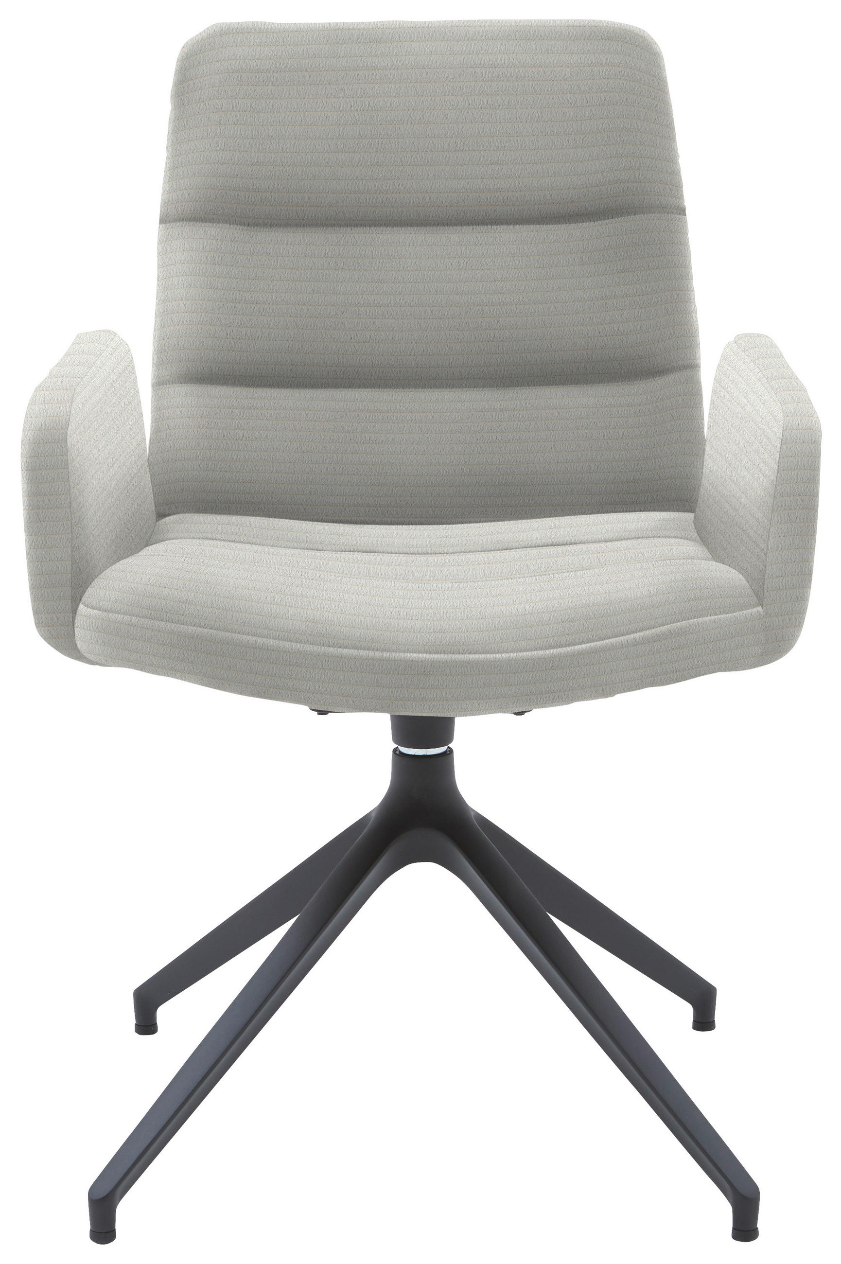 ARMLEHNSTUHL  in Cord  - Hellgrau/Schwarz, Design, Textil/Metall (61/88/66cm) - Dieter Knoll