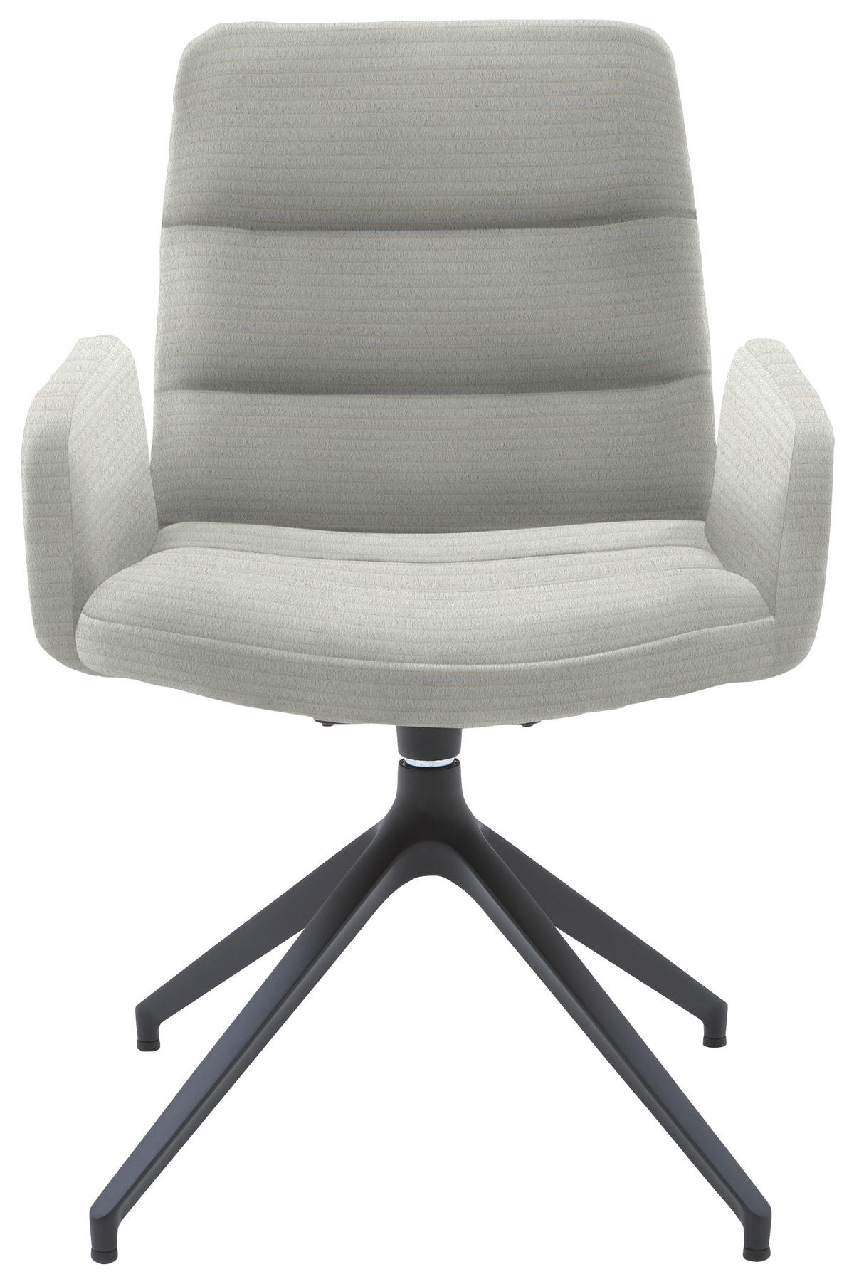 ARMLEHNSTUHL  in Cord  - Hellgrau/Schwarz, Design, Textil/Metall (61/88/66cm) - Dieter Knoll