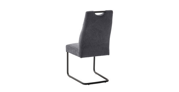 SCHWINGSTUHL  in Aluminium Flachgewebe  - Anthrazit/Schwarz, MODERN, Textil/Metall (50/103/63cm) - Carryhome