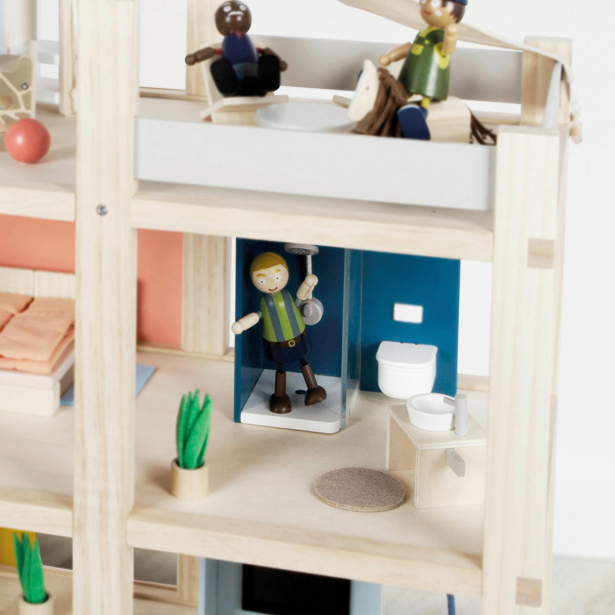 PUPPENHAUS - Multicolor, Basics, Holz (67/67/30cm) - small foot