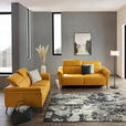 3-SITZER-SOFA  in Echtleder Currygelb   - Currygelb/Schwarz, Design, Leder/Metall (210/79/104cm) - Belluti