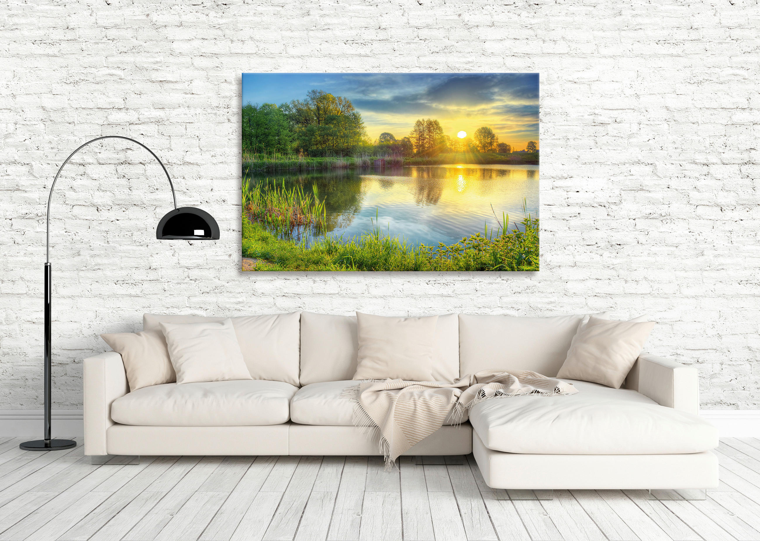 KEILRAHMENBILD Landschaft & Natur  - Multicolor, Natur, Holz/Papier (80/120/3cm)