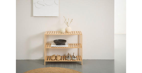 SCHUHREGAL 69/57/28 cm  - Naturfarben, Basics, Naturmaterialien/Holz (69/57/28cm) - Carryhome
