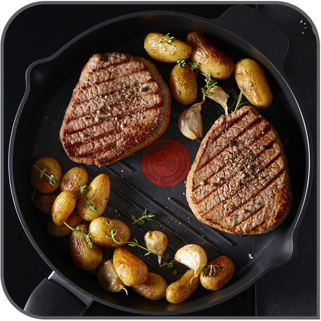 PFANNE ROBUSTO  - Schwarz, Basics, Metall (48,8/26,8/8,0cm) - Tefal