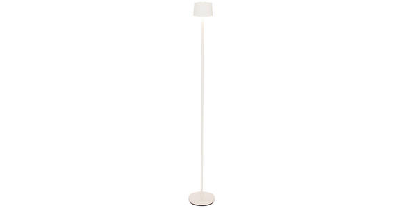 AKKU-STEHLEUCHTE 16/120 cm - Weiß, Design, Kunststoff/Metall (16/120cm) - Dieter Knoll