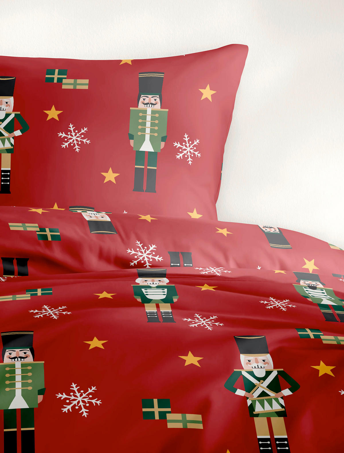 BETTWÄSCHE 2-teilig Biber 135/200 cm  - Rot, Design, Textil (135/200cm) - Bierbaum