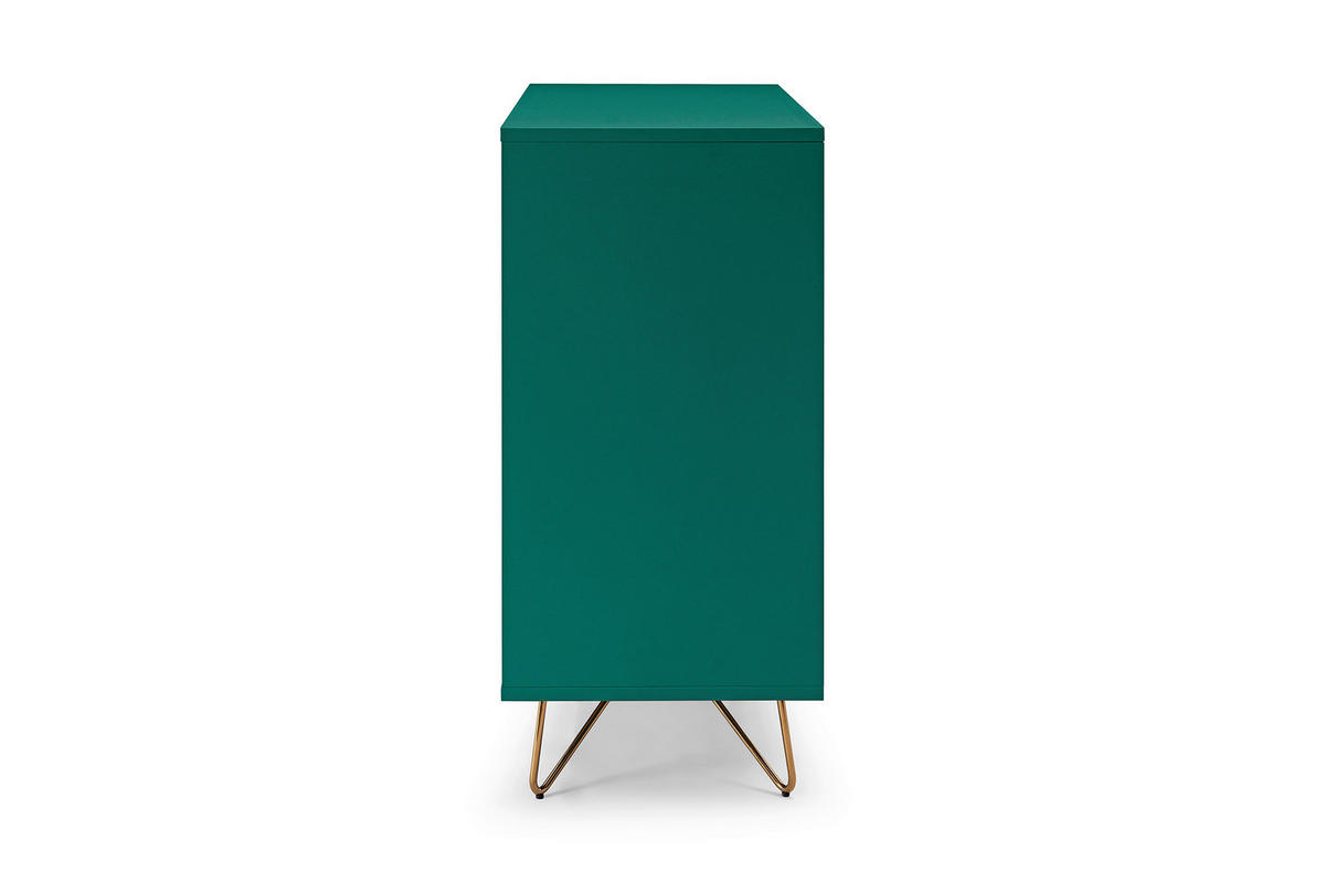 KOMMODE  in 90/90/40 cm  - Messingfarben/Grün, Design, Holzwerkstoff/Metall (90/90/40cm) - Livetastic