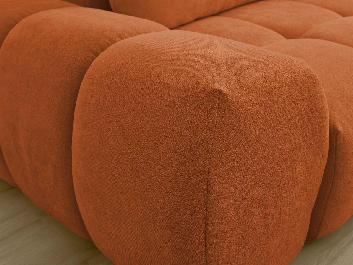 3-SITZER-SOFA EVEREST Struktur Orange  - Schwarz/Orange, MODERN, Kunststoff/Textil (278/90/115cm)