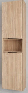MAGASSZEKRÉNY 35/165/33 cm  - tölgyfa színű/fekete, Modern, faalapú anyag/fém (35/165/33cm) - Welnova