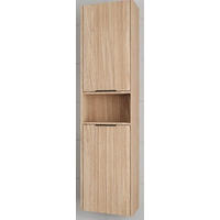 MAGASSZEKRÉNY 35/165/33 cm  - tölgyfa színű/fekete, Modern, faalapú anyag/fém (35/165/33cm) - Welnova