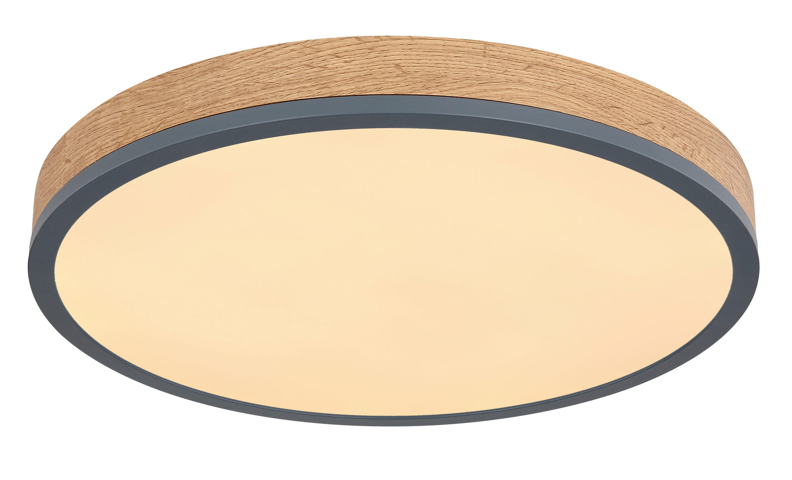 LED-DECKENLEUCHTE 45/8,5 cm   - Opal/Graphitfarben, Basics, Holzwerkstoff/Kunststoff (45/8,5cm) - Globo