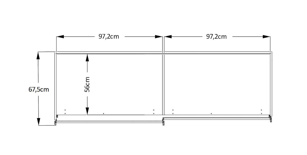 SCHWEBETÜRENSCHRANK in Sonoma Eiche  - Graphitfarben/Sonoma Eiche, Design, Holzwerkstoff/Metall (200/222/68cm) - Moderano