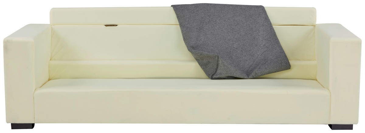 3-SITZER-SOFA Webstoff Dunkelgrau  - Dunkelgrau/Schwarz, MODERN, Kunststoff/Textil (232/87/88cm) - Livetastic