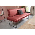 SITZBANK in Metall, Textil Rot, Schwarz  - Rot/Schwarz, Design, Textil/Metall (195/87/65cm) - Dieter Knoll