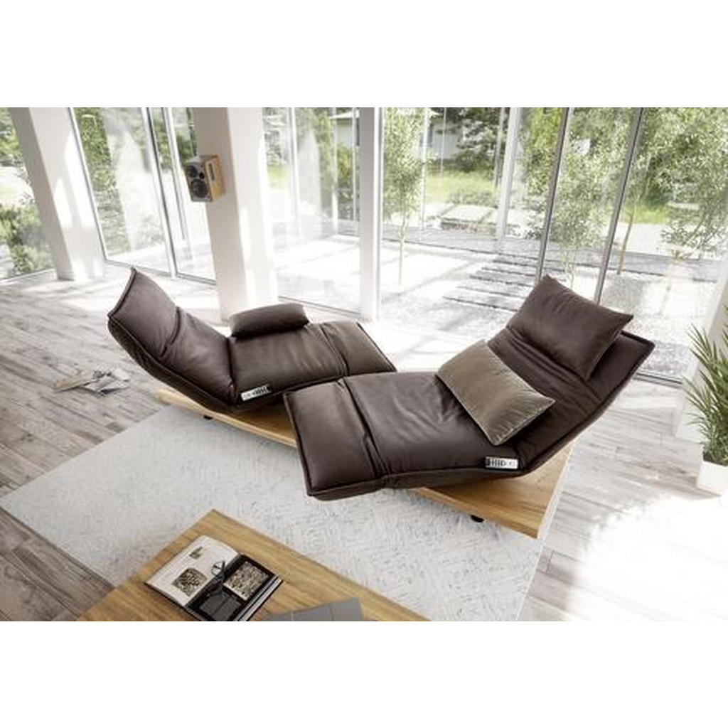 Thumbnail - Koinor Zweisitzer-Sofa, Dunkelbraun, Leder, Echtleder, Anilinleder, Balkeneiche, furniert, Uni, 2-Sitzer, 240x63x115 cm,...