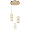 LED-HÄNGELEUCHTE STEFANIE 36/150 cm   - Goldfarben/Schwarz, KONVENTIONELL, Glas/Kunststoff (36/150cm) - Globo
