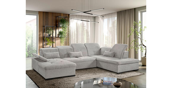 WOHNLANDSCHAFT Taupe Chenille  - Taupe/Grau, KONVENTIONELL, Kunststoff/Textil (240/340/188cm) - Carryhome