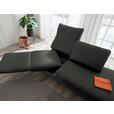 RÉCAMIERE in Echtleder Dunkelgrau  - Chromfarben/Dunkelgrau, Design, Leder/Metall (209/85-109/95-16cm) - Dieter Knoll