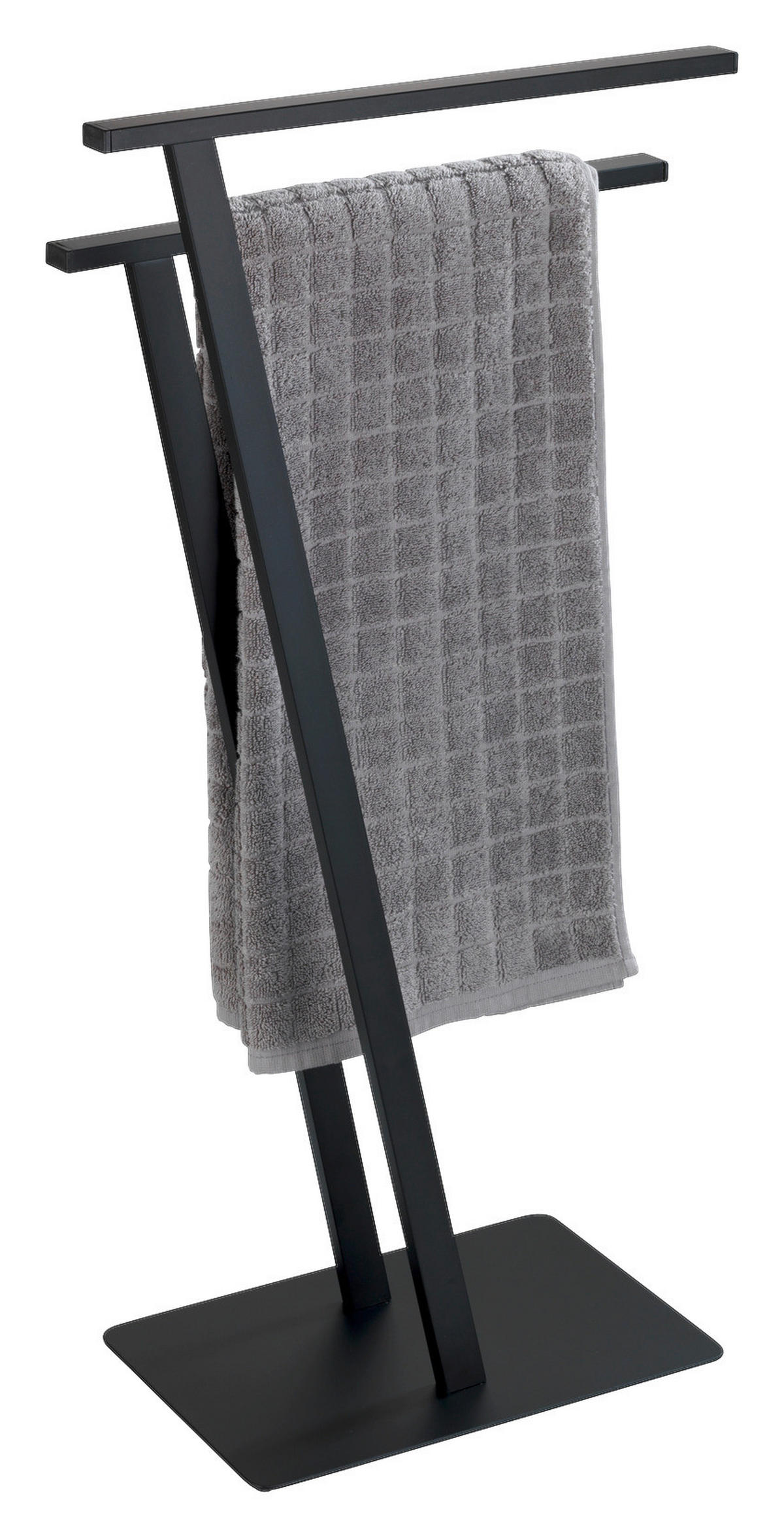 HANDTUCHHALTER Schwarz  - Schwarz, Basics, Metall (20/76,5/40cm) - Wenko