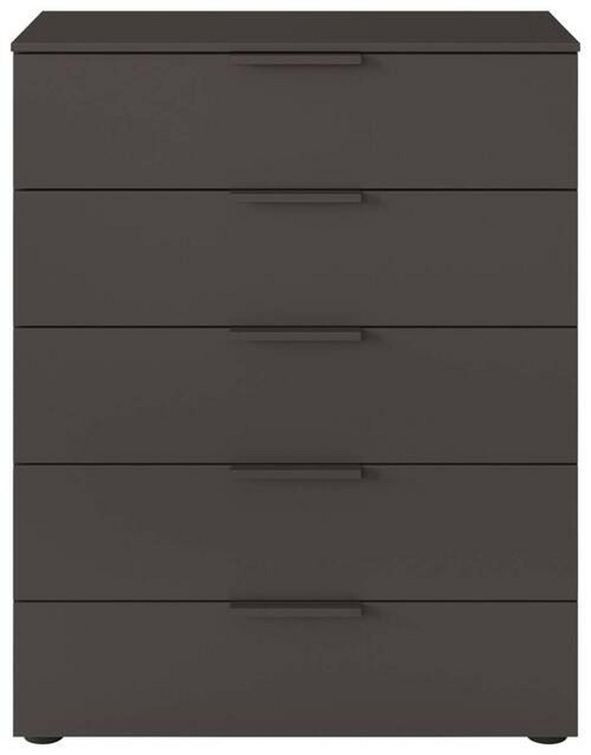 KOMÓD 80/100/42 cm  - grafitszürke/fekete, Modern, műanyag/faalapú anyag (80/100/42cm) - Rauch Möbel