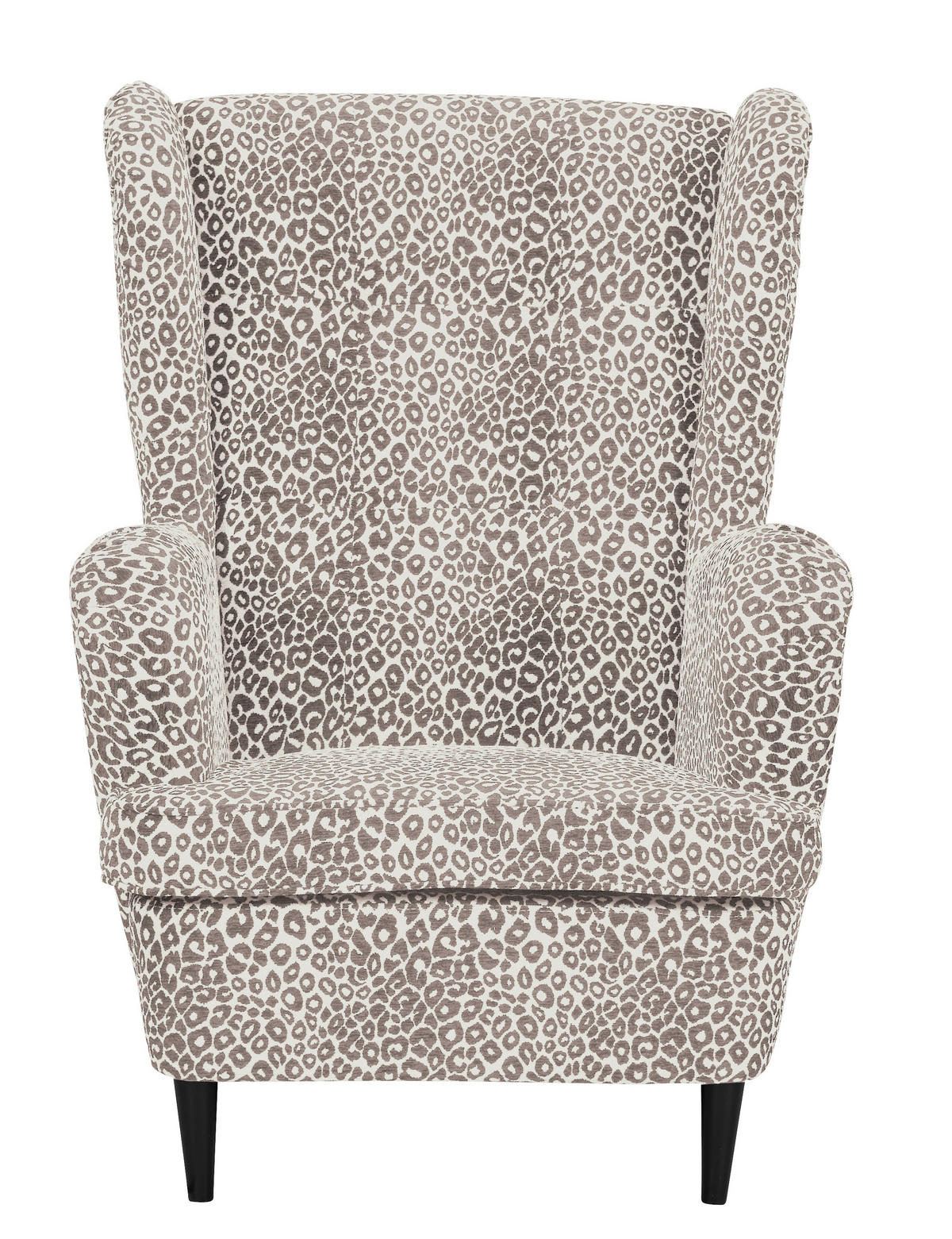 SESSEL in Jacquard, Webstoff Beige  - Beige/Schwarz, MODERN, Holz/Textil (78/102/98cm) - MID.YOU