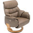 RELAXSESSEL Echtleder - Taupe, LIFESTYLE, Leder/Holz (78/107/90cm) - Welnova