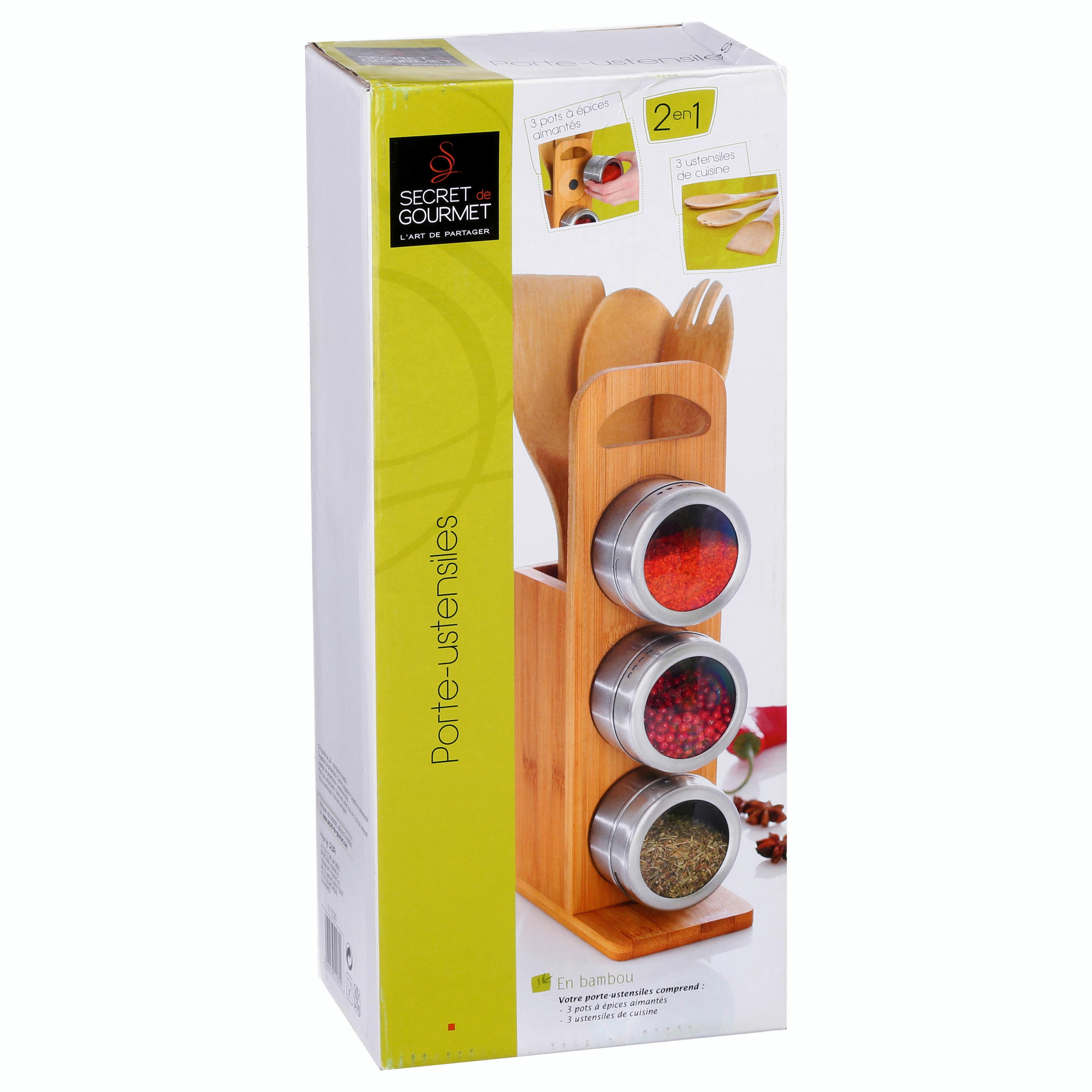 SET POSOD ZA ZAČIMBE     13,2/8,2/27 cm         - naravne barve, Basics, kovina/les (13,2/8,2/27cm)