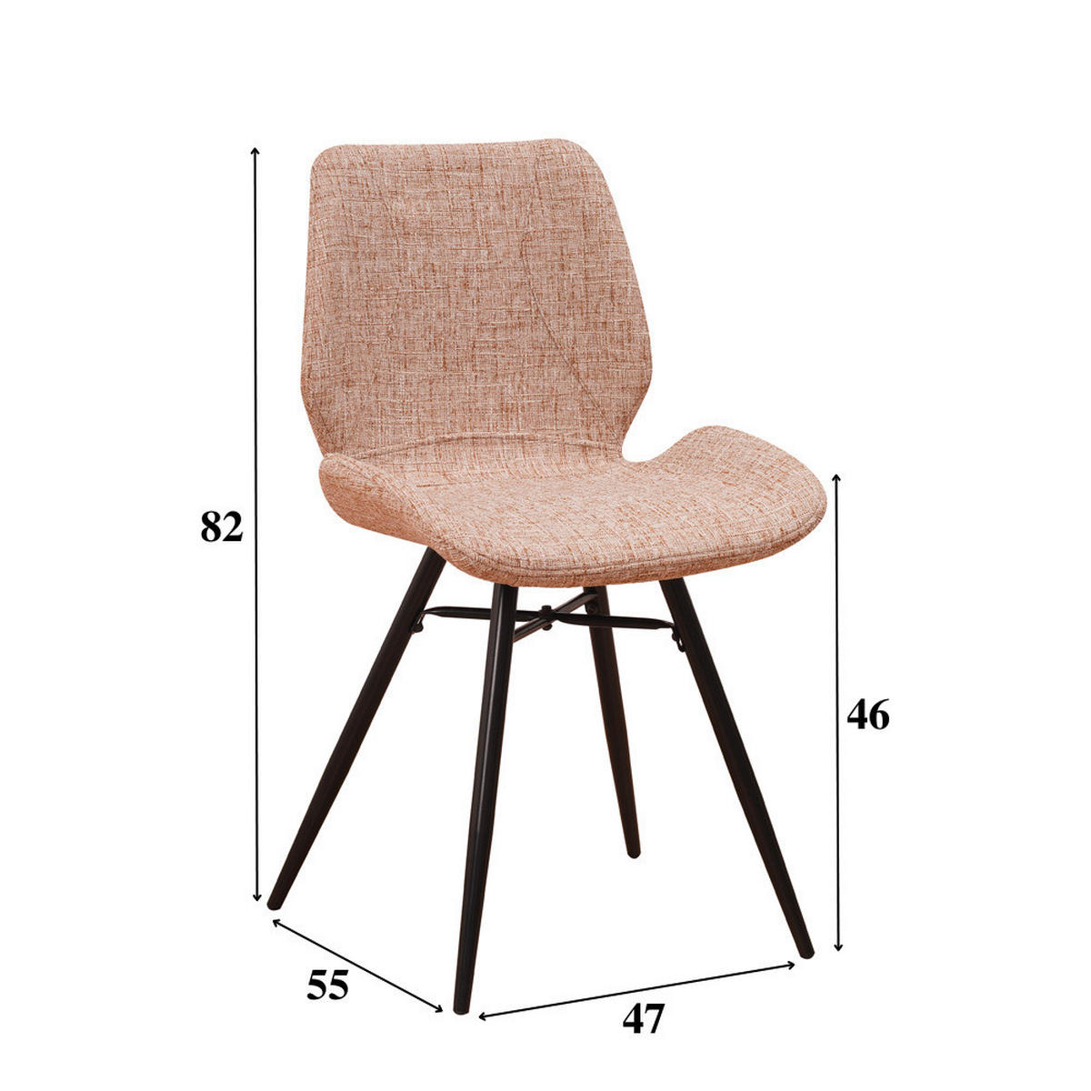 SADA ŽIDLÍ 4 kusy - bílá/černá, Design, kov/textil (47/82/55cm) - MID.YOU