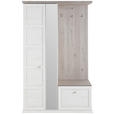 GARDEROBE 3-teilig  in 123/196,7/38,5 cm  - Grau/Pinienfarben, LIFESTYLE, Holzwerkstoff (123/196,7/38,5cm) - Hom`in