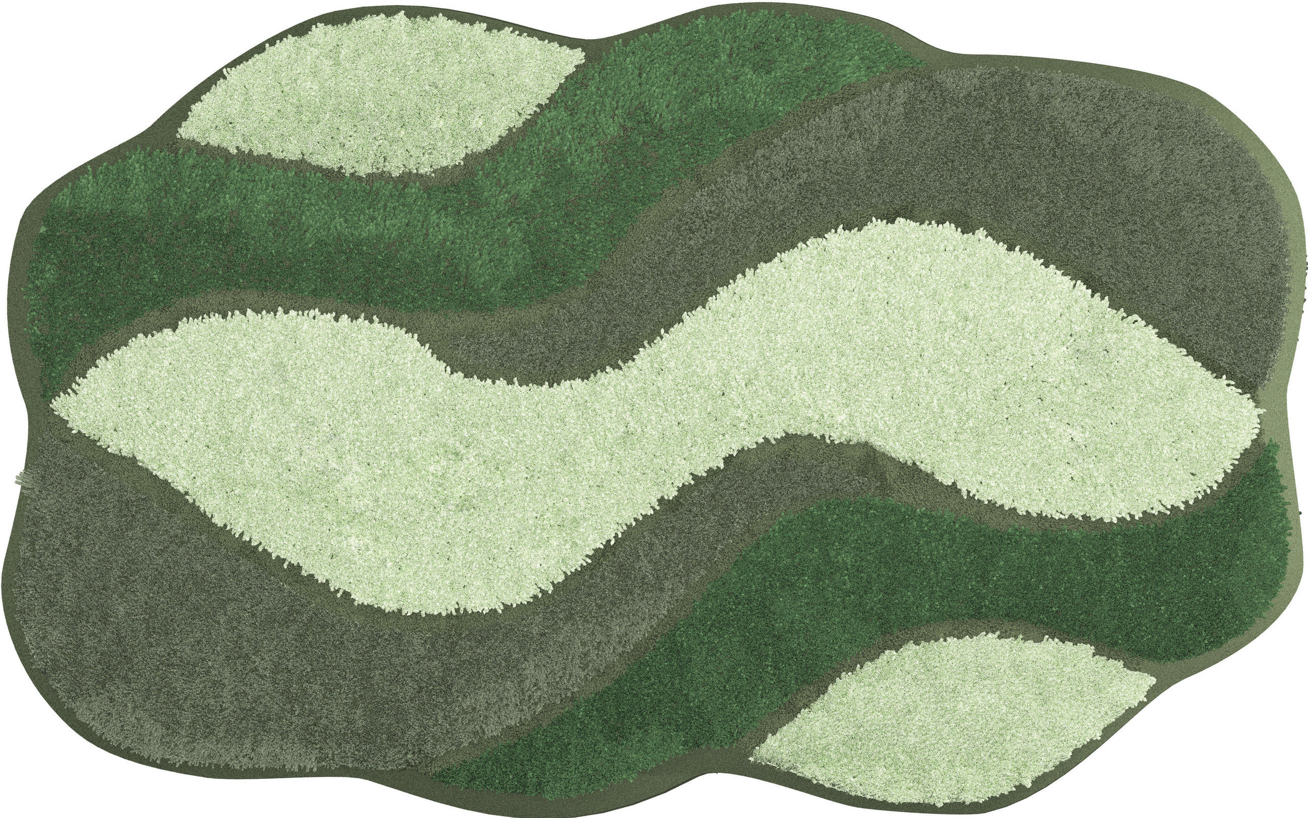 BADTEPPICH Grün 80/140 cm  - Grün, Basics, Kunststoff/Textil (80/140cm) - Grund