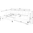 ECKSOFA Dunkelgrau Flachgewebe, Leinenoptik  - Dunkelgrau/Schwarz, Design, Textil/Metall (170/242cm) - Xora