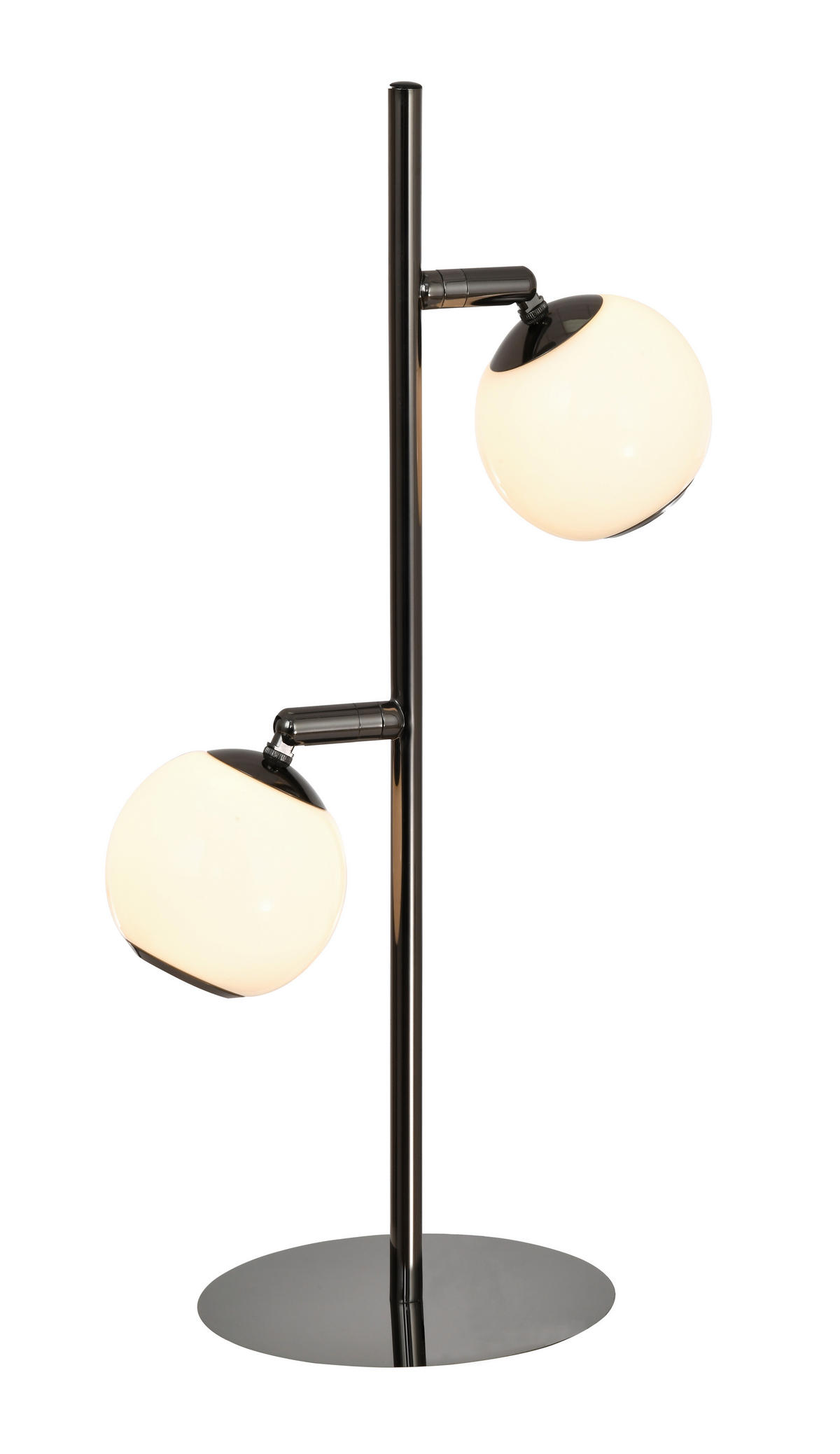 LED-TISCHLEUCHTE Luberon 32,5/49,5/19 cm  - Schwarzchrom, Design, Glas/Kunststoff (32,5/49,5/19cm)
