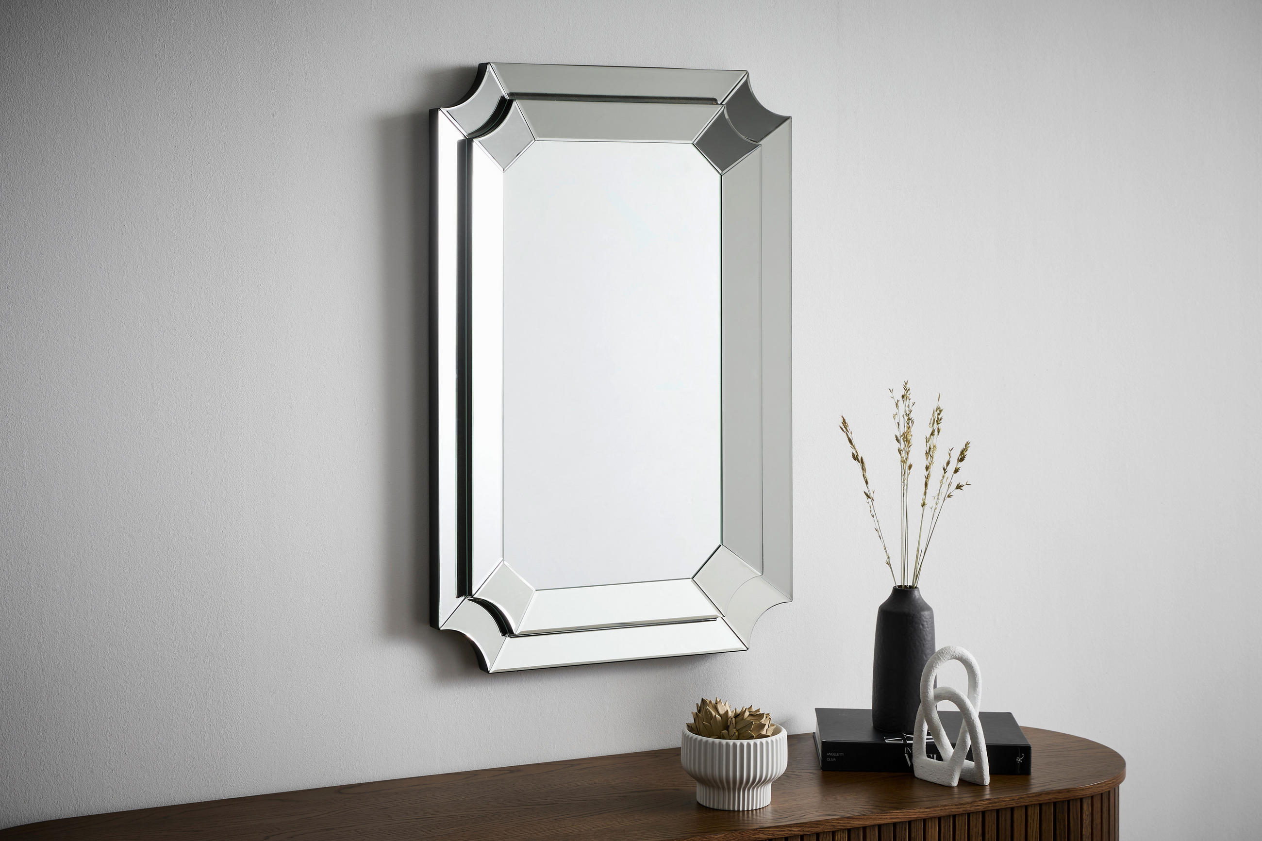 WANDSPIEGEL 60/90/4 cm    in rechteckig  - Klar, Design, Glas/Holzwerkstoff (60/90/4cm) - MID.YOU