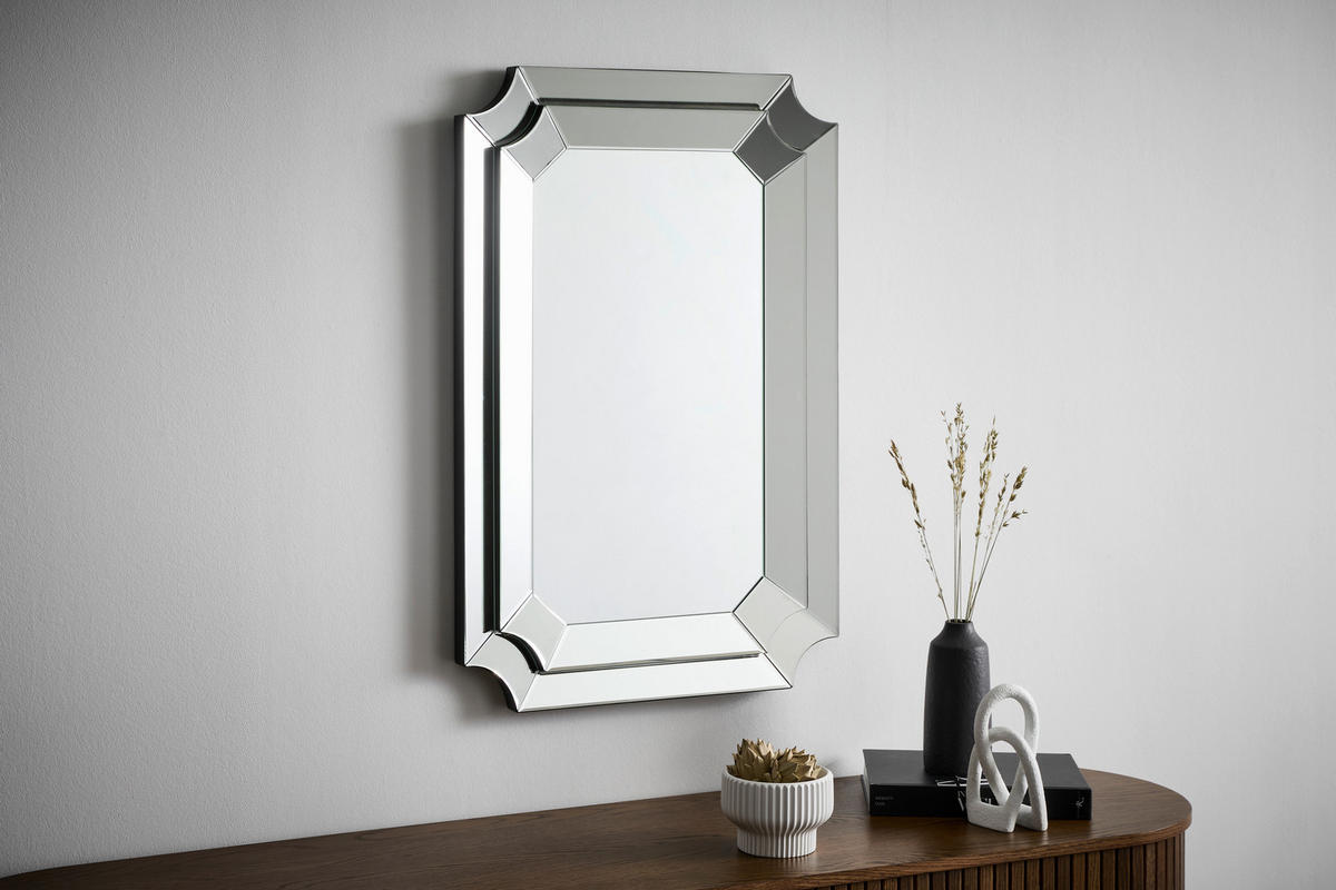 WANDSPIEGEL 60/90/4 cm    in rechteckig  - Klar, Design, Glas/Holzwerkstoff (60/90/4cm) - MID.YOU