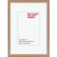 RÁM NA FOTOGRAFIE, 1 foto 10 cm x 15 cm - farba duba, Basics, kompozitné drevo/sklo (11,5/16,5cm) - Boxxx