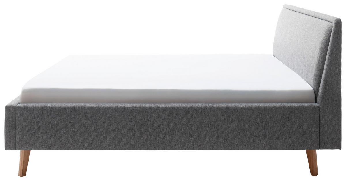 POLSTERBETT Lattenrost, Bettkasten 140/200 cm  in Grau  - Eichefarben/Grau, MODERN, Holz/Textil (140/200cm) - Livetastic
