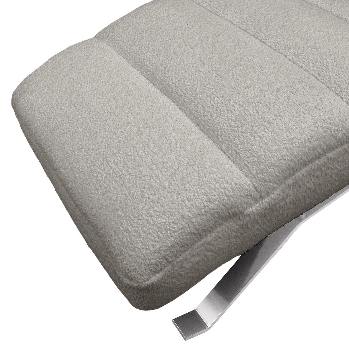 RELAXLIEGE SWING Bouclé Dunkelgrau  - Dunkelgrau/Silberfarben, Design, Textil/Metall (65/65-95/171cm) - Livetastic