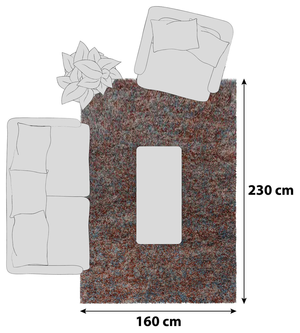HOCHFLORTEPPICH 160/230 cm Enjoy Rosa  - Rosa, KONVENTIONELL, Textil (160/230cm)