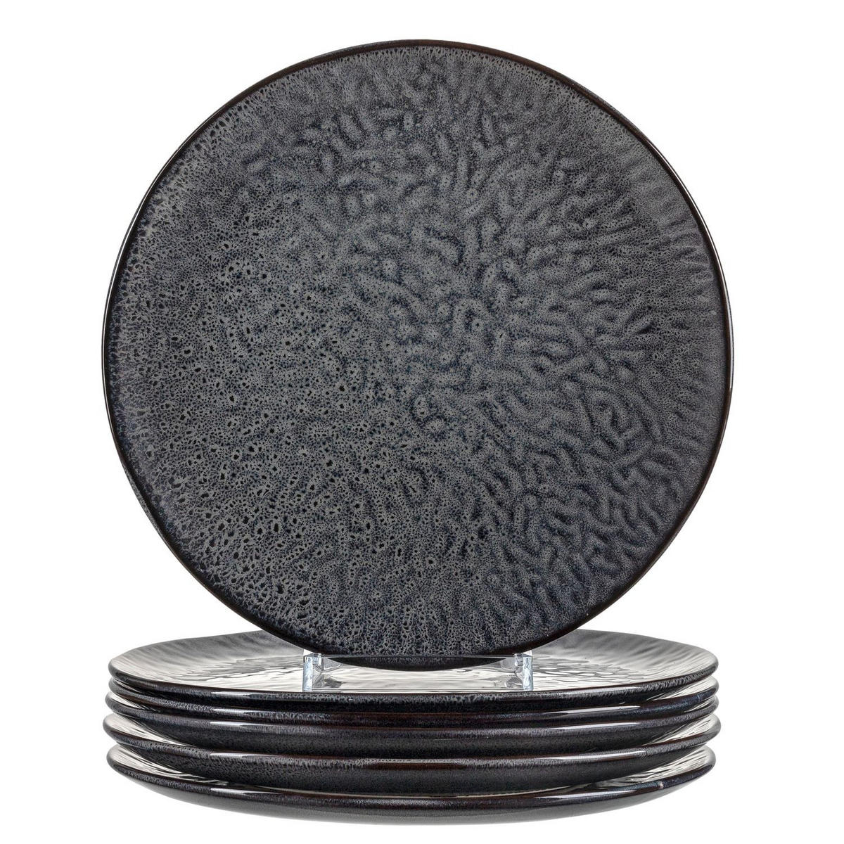 SPEISETELLERSET Matera 6-teilig  - Anthrazit, LIFESTYLE, Keramik (27cm) - Leonardo