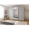 SCHWEBETÜRENSCHRANK 271/223/68 cm 3-türig Grau  - Alufarben/Grau, KONVENTIONELL, Glas/Holzwerkstoff (271/223/68cm) - Novel