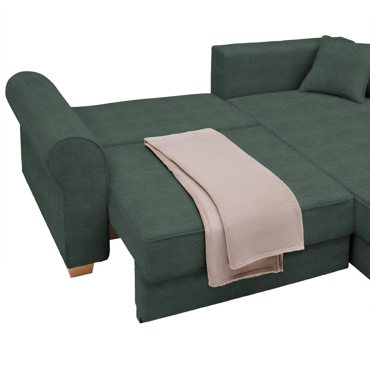 HÖRNSOFFA i mörkgrön  - mörkgrön, Modern, trämaterial/trä (255/185cm) - MID.YOU