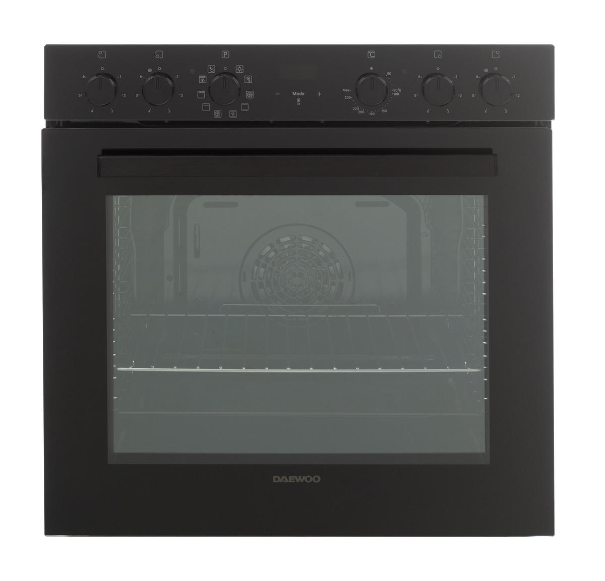 EINBAUHERD  - Schwarz, Basics, Glas/Metall (59.5/59.5/57.5cm) - Daewoo